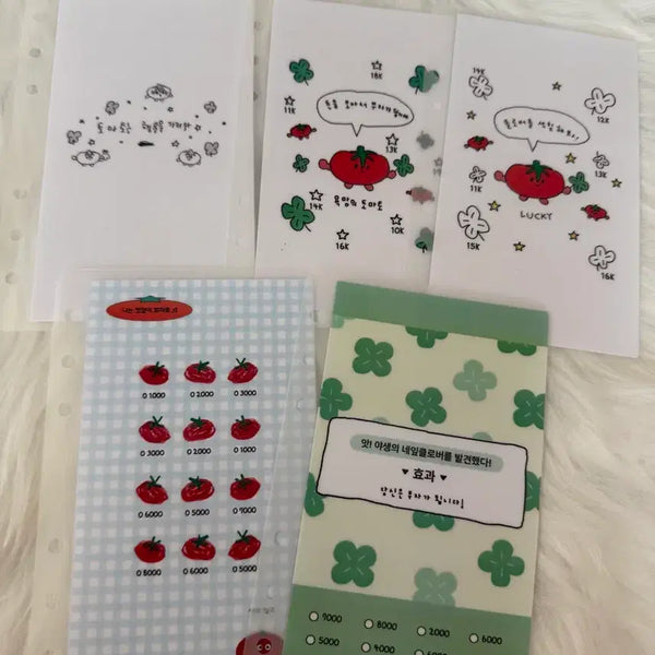 [BUNJANG] Custom Tomato Cash Inserts / 자체체작 토마토 현금 속지
