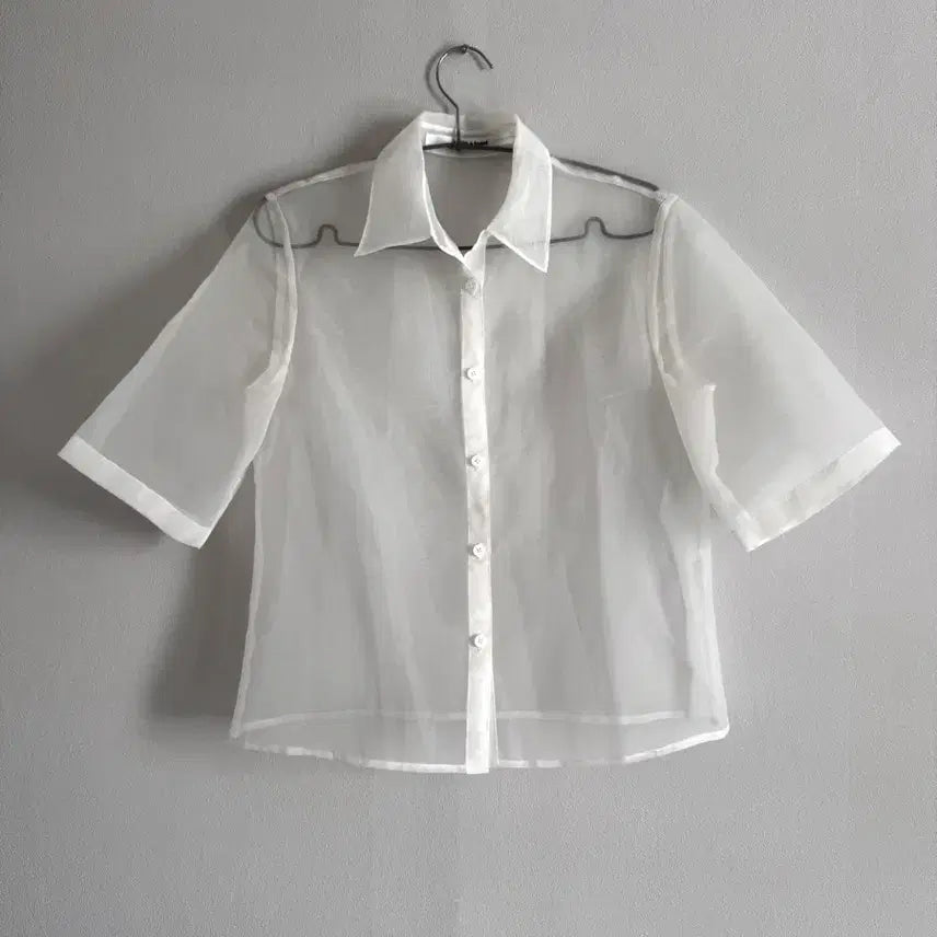 [BUNJANG] Make a Toast Organza See-Through Shirt / 메이크어토스트 오간자 시스루 셔츠