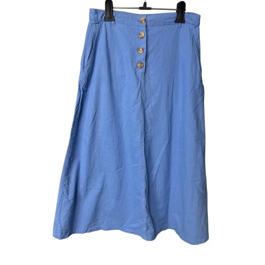 [BUNJANG] Eight Seconds Blue Linen Skirt / M 에잇세컨즈 블루 린넨 스커트 치마