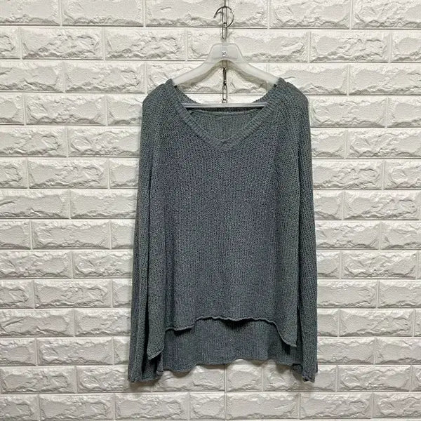 [BUNJANG] Summer Long Sleeve Knit T-Shirt / 2415) 여름 긴팔 니트티셔츠