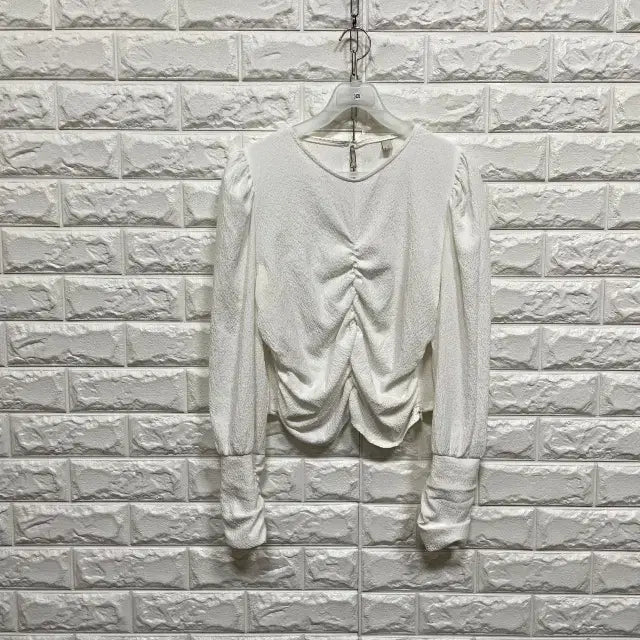 [BUNJANG] Shirring Long Sleeve Blouse / 2428) 셔링 긴팔 블라우스