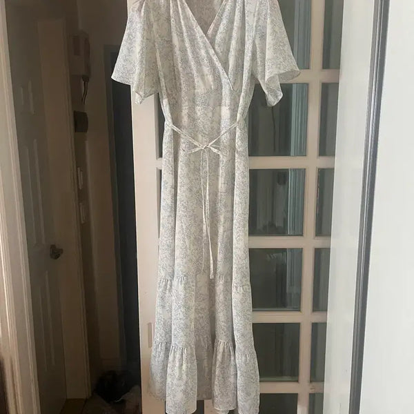 [BUNJANG] Ozoc Floral Pattern Long Dress Size 66 / 오조크 플라워 패턴 롱 원피스(66)