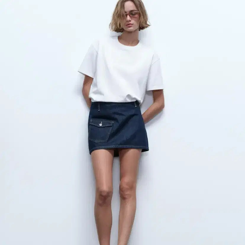 [BUNJANG] Zara Denim Pencil Mini Skirt / 데님 펜슬 스커트 자라