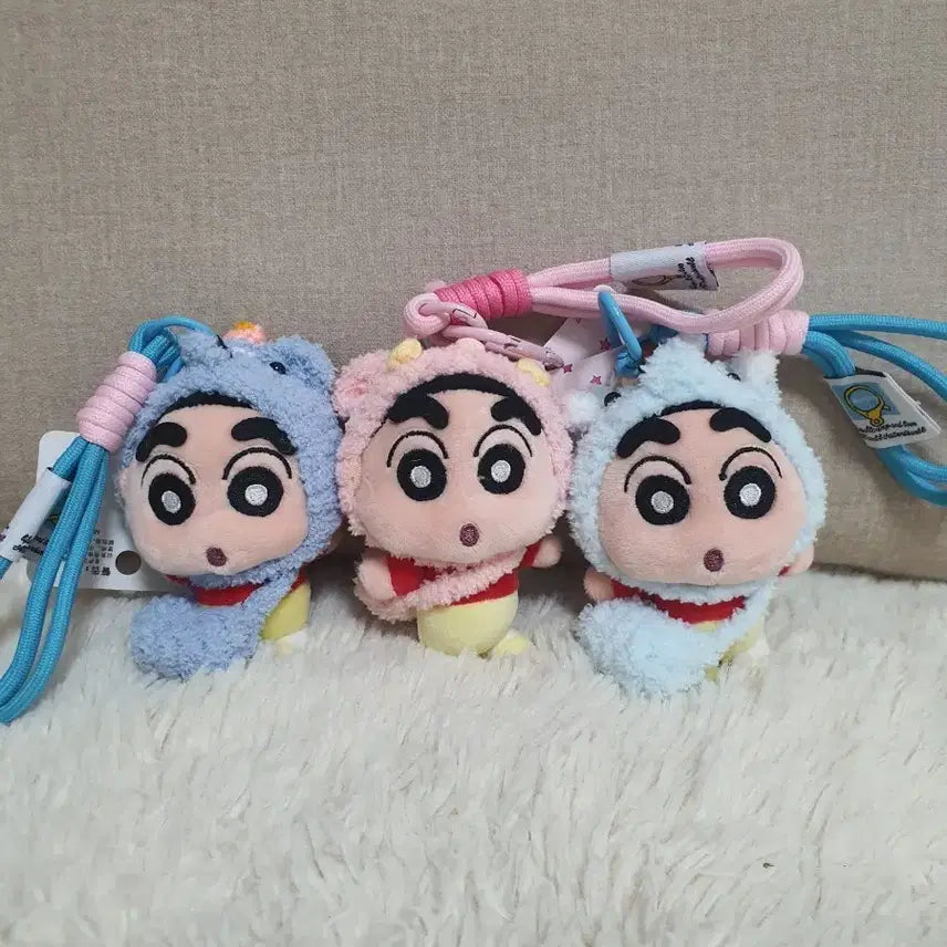 [BUNJANG] Crayon Shin-chan Doll Keychain 3-Piece Set / 짱구는못말려 인형 키링 3종 세트