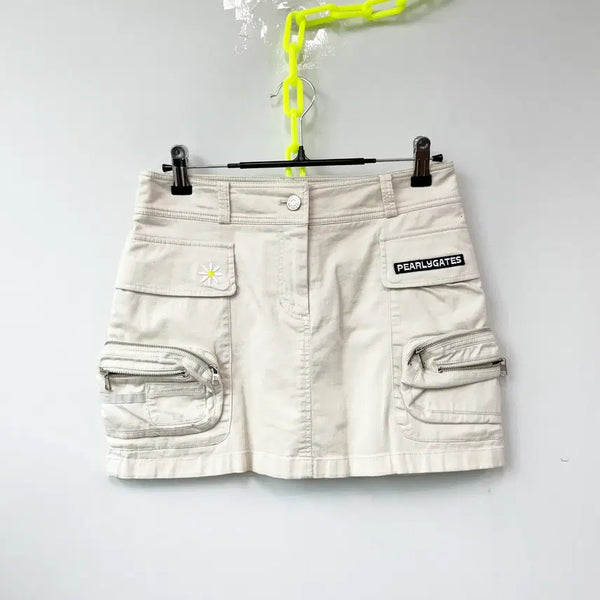 [BUNJANG] PEARLY GATES Women's Cargo Skirt Pants - Beige (Size 24) / 파리게이츠 정품 여성골프 카고치마팬츠 24