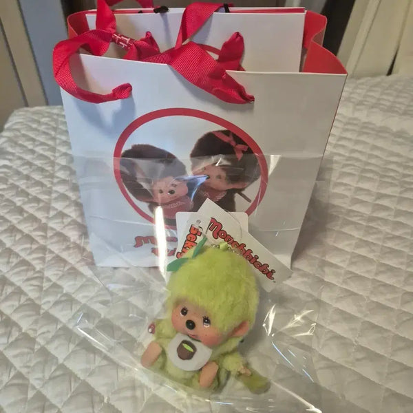 [BUNJANG] Monchhichi Green Tea Big Head SS Keychain / 교토 한정 몬치치 그린 티 빅헤드 SS 키링 판매합니다