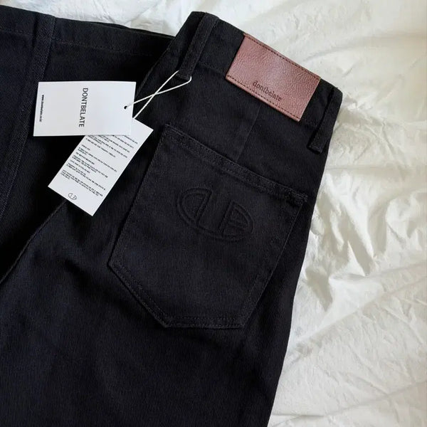 [BUNJANG] Don't Be Late Curved Jeans Black Size S / [미 시착 새 상품] 돈비레잇 커브드진 s