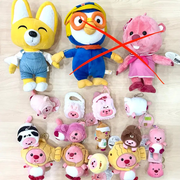 [BUNJANG] Loopy Pororo Medium Plush Toy Keychain Bag Charm / Loopy잔망루피 뽀로로중형인형뽑기키링열쇠가방고리인형 처분(개당)