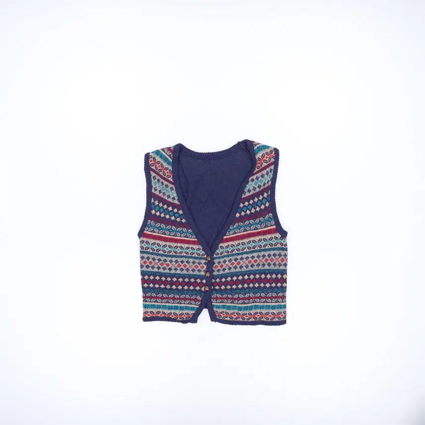 [BUNJANG] Vintage Women's Knit Vest (Measurements Provided) / 실측확인 빈티지 여성 니트조끼 0709H