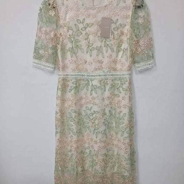 [BUNJANG] MARANT Embroidered Lace Dress / MARANT 자수 레이스 원피스 66- 77 L 새제품