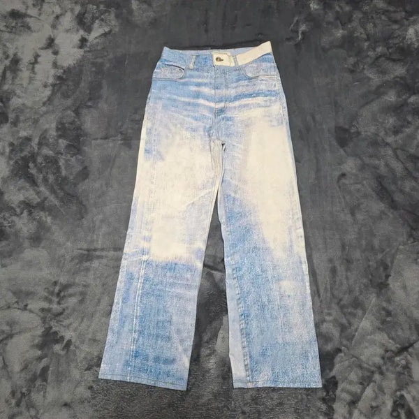 [BUNJANG] Women's Instant Punk Color Printing Denim Pants / (1)여성 인스턴트펑크 컬러 프린팅 데님 팬츠 봄여름