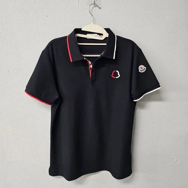 [BUNJANG] Moncler Black Polo Shirt / 몽클레어 반팔 카라티 블랙