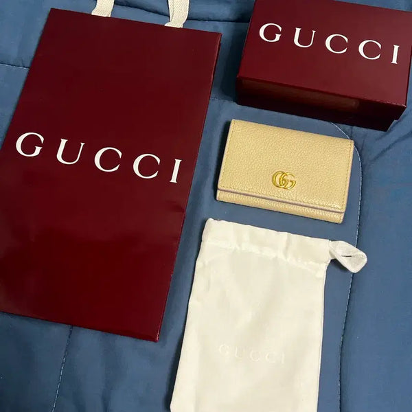 [BUNJANG] Gucci GG Marmont Japanese Exclusive Card Wallet Beige Lavender / [정품] 구찌 GG 마몽 일본 한정 카드지갑 베이지 라벤더