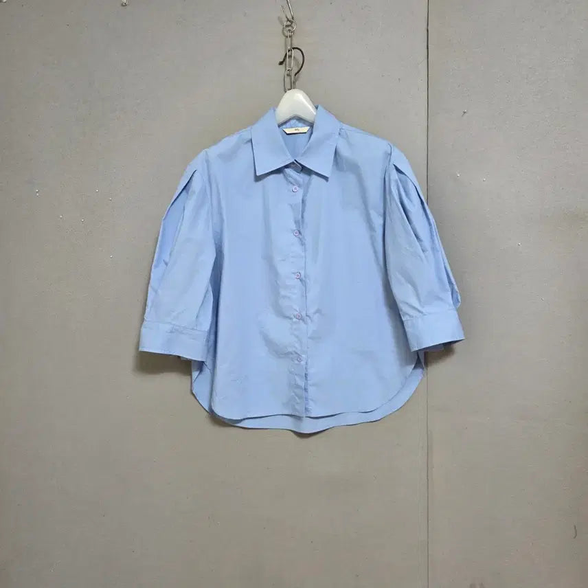 [BUNJANG] Ashley Shop 6-Sleeve Blouse - Blue (Size F) / any 6부소매 블루 블라우스 F   n7903