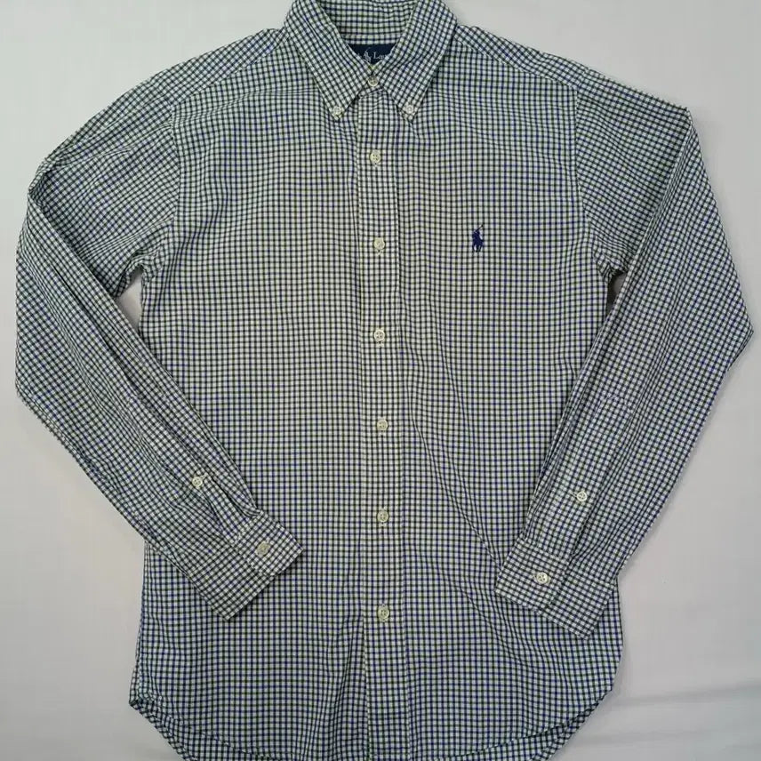 [BUNJANG] Polo Ralph Lauren Blue & Green Gingham Check Shirt - Size S / 폴로 랄프로렌 블루&그린 깅엄체크 셔츠 S
