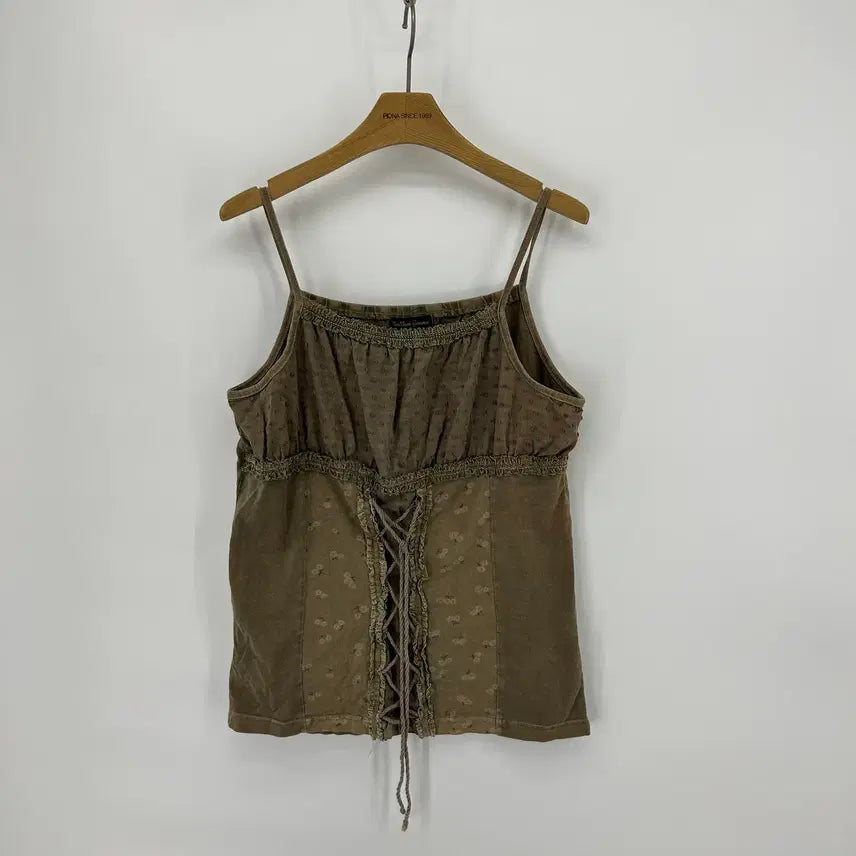[BUNJANG] Mori Girl Lace Corset Sleeveless Top / [JPN] 모리걸 레이스 코르셋 슬리브리스