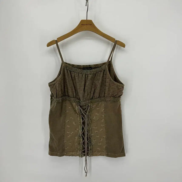 [BUNJANG] Mori Girl Lace Corset Sleeveless Top / [JPN] 모리걸 레이스 코르셋 슬리브리스