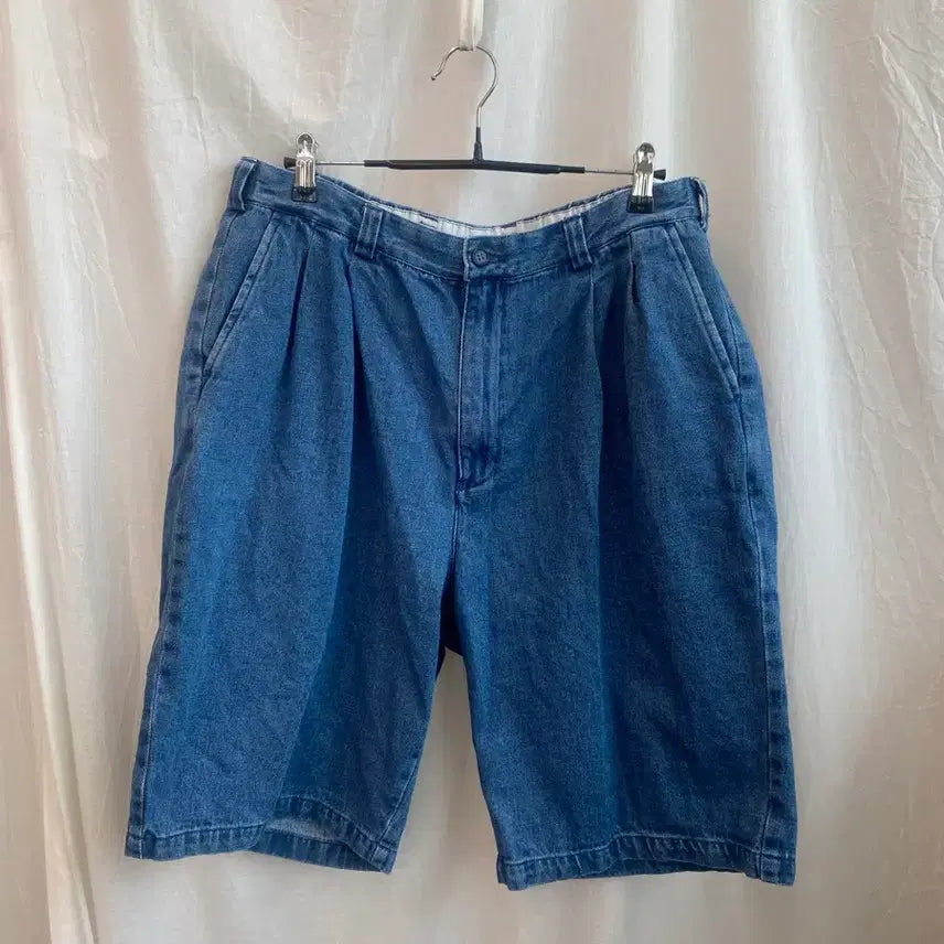 [BUNJANG] Vintage Denim Elastic Waist Shorts (L) / 빈티지 데님 밴딩숏츠(L)