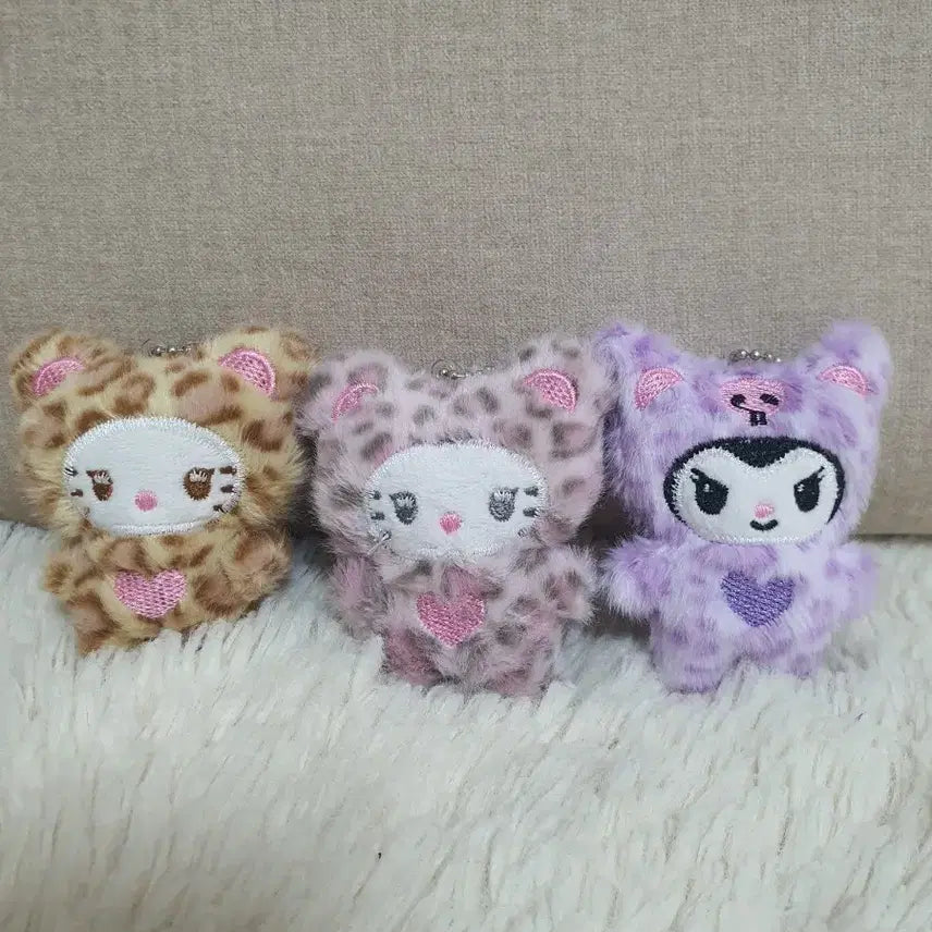 [BUNJANG] Sanrio Leopard Print Mini Keychain Set / 산리오 호피 미니 키링 세트
