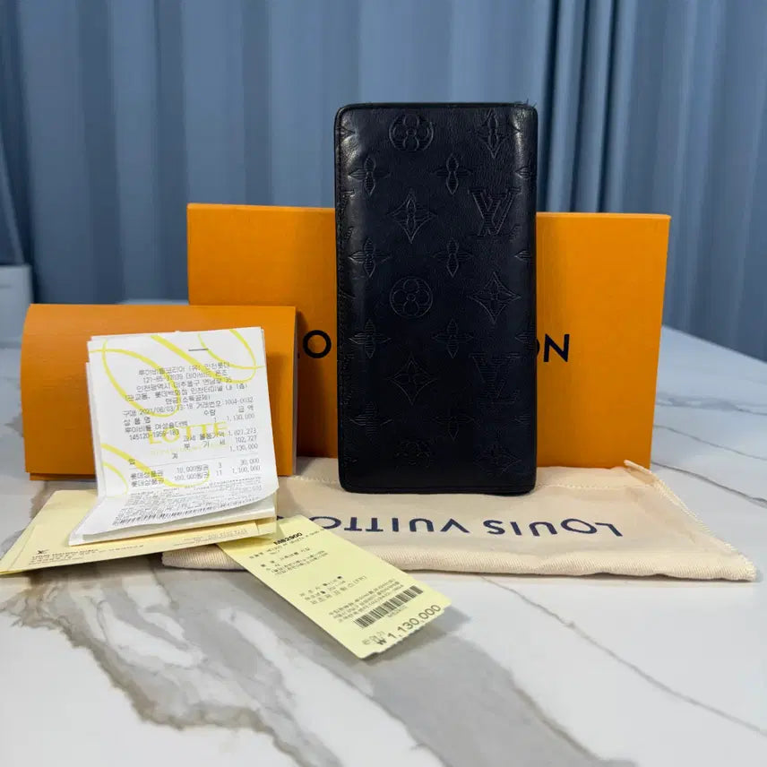 [BUNJANG] Louis Vuitton Brazza Wallet Monogram Shadow Black / 루이비통 브라짜 월렛 모노그램 섀도우 블랙