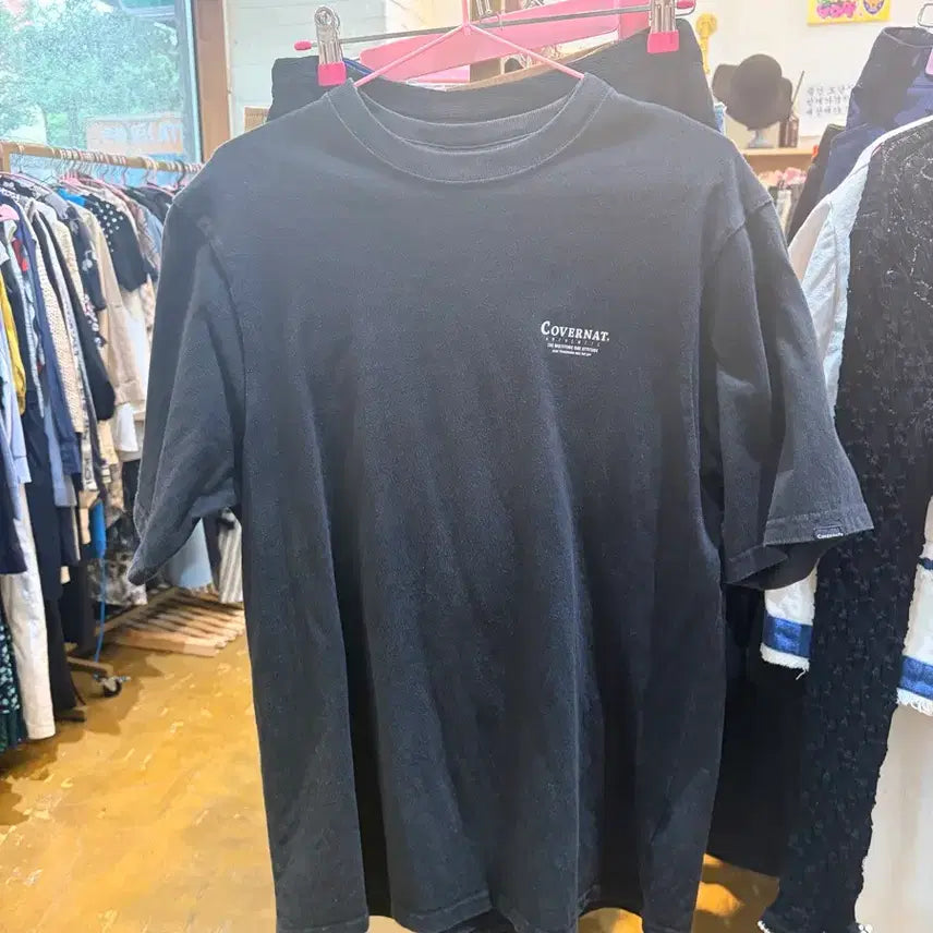 [BUNJANG] Carhartt Basic Logo Short Sleeve T-Shirt Black / 커버낫 반팔 블랙