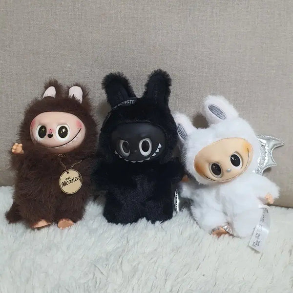 [BUNJANG] Labubu Keyring Dolls Set (3 Types) / 라부부 키링인형 3종세트/3개가격 갈색흰색1개더있음