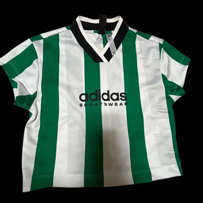 [BUNJANG] Adidas Sportswear Tiro Stripe Cropped Jersey T-Shirt / [S] 아디다스 스포츠웨어 티로 스트라이프 크롭 저지 반팔