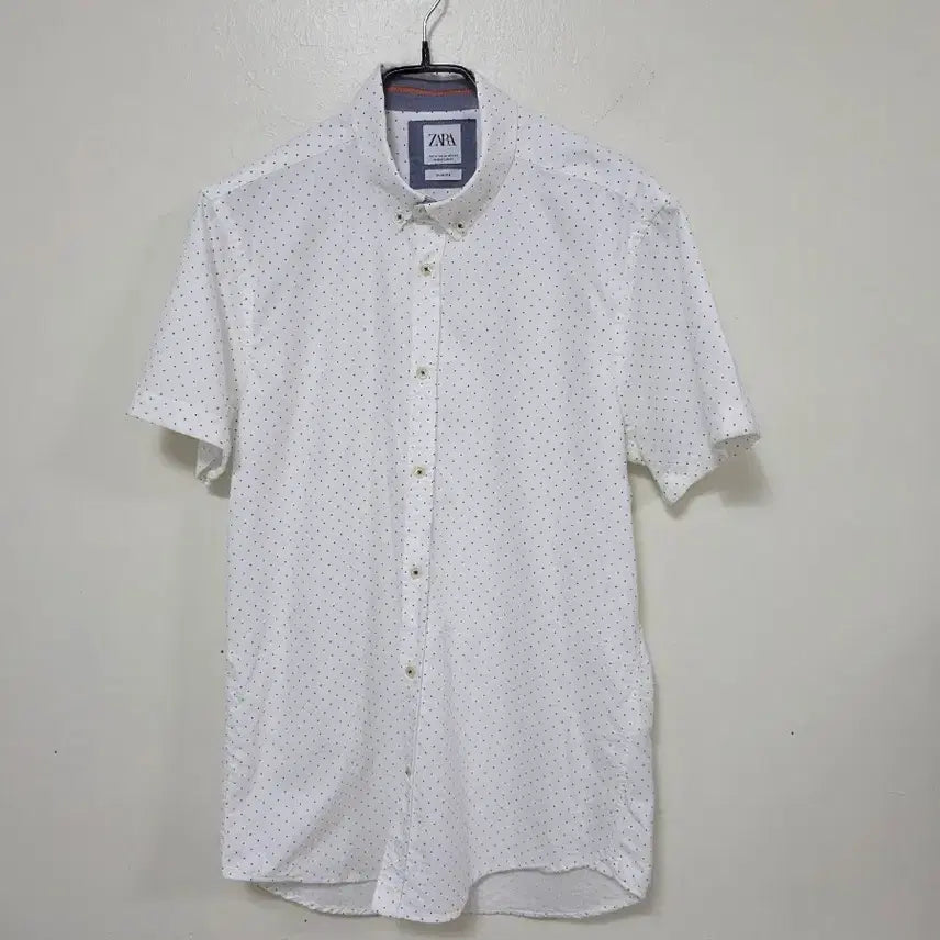 [BUNJANG] ZARA Polka Dot Short Sleeve Shirt White / ZARA 도트 반팔 셔츠 화이트.260706
