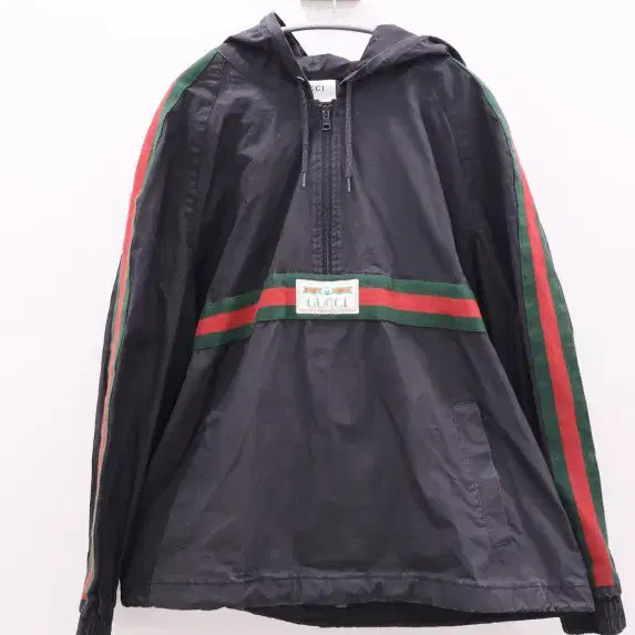 [BUNJANG] Gucci Three Stripe Windbreaker Jacket / 구찌 삼선 윈드 브레이커 바람막이 594861