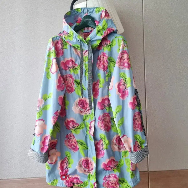[BUNJANG] Oilily Hooded Long Windbreaker Jumper / 오일릴리 후드 롱 바람막이점퍼