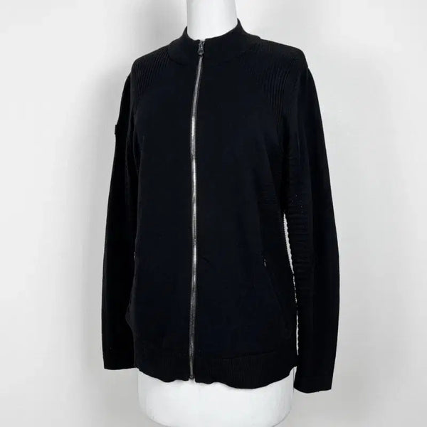 [BUNJANG] Rosemichele Basquiat Knit Zip-Up Cardigan Women's L / 장미쉘 바스키아 골프/니트 집업 가디건 여100 L/라덴