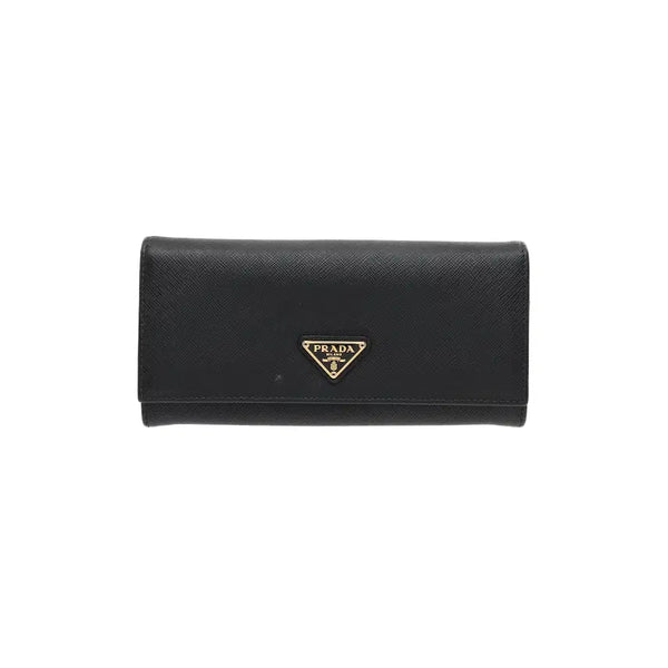 [BUNJANG] Prada Saffiano Long Wallet Black / 프라다 사피아노 장지갑