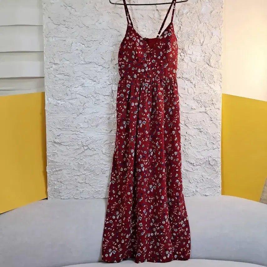 [BUNJANG] Floral Long Dress with Built-in Shorts / (55)반바지 뷔스티에 플라워 롱원피스