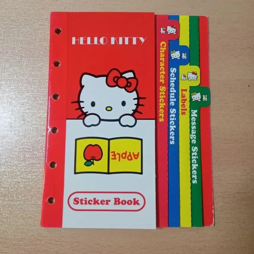 [BUNJANG] Sanrio Retro Classic Kitty 6-Ring Diary Sticker Book / 산리오 레트로 고전 키티 6공 다이어리 스티커 북