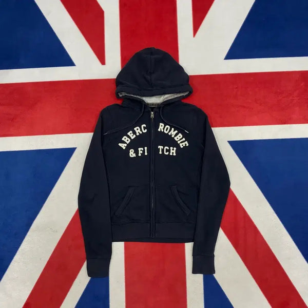 [BUNJANG] Abercrombie & Fitch Arch Logo Fitted Hoodie Zip-Up Women's S / 아베크롬비 아치로고 딱붙핏 후드집업 여성 S