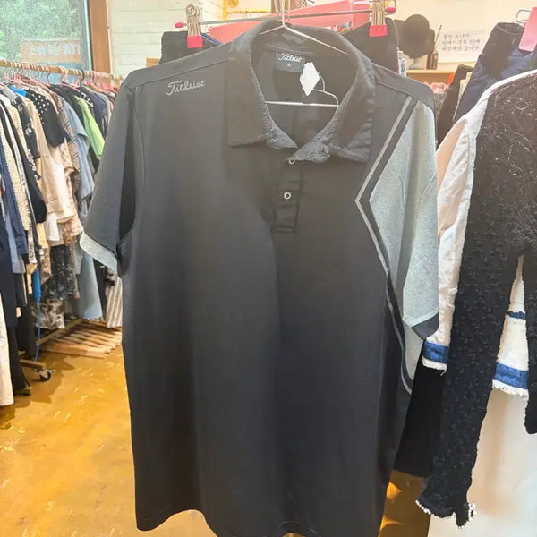 [BUNJANG] Titleist Golf Short Sleeve Shirt Black / 타이틀리스트 골프 반팔 블랙