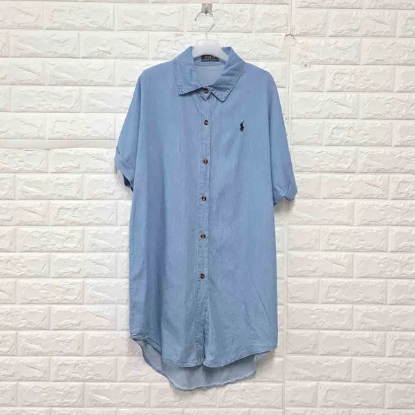 [BUNJANG] Polo Ralph Lauren XL Blue Chambray Shirt / XL 폴로랄프로렌 반팔 청남방 E46
