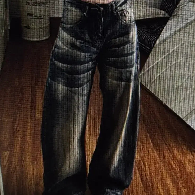[BUNJANG] Second Skin Wide Denim Pants / (해외배송)세컨드 스킨 와이드 데님 팬츠
