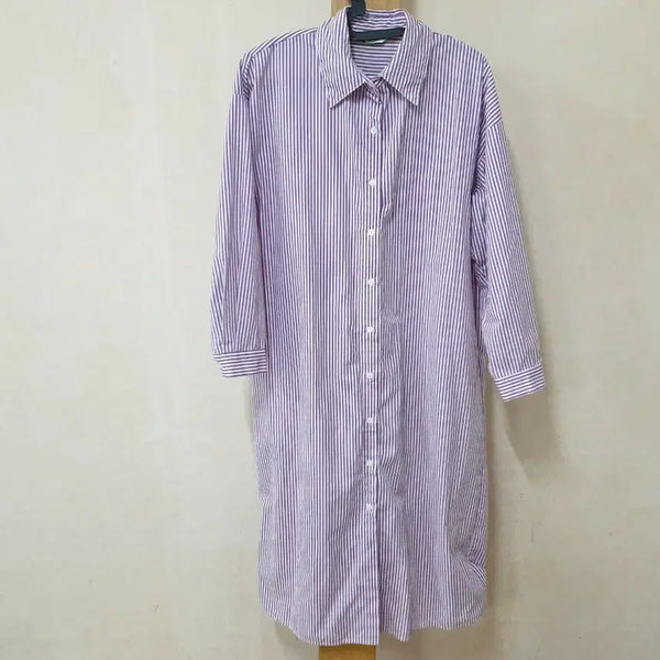 [BUNJANG] Amuse Studio Stripe Long Shirt Dress / Amuse Studio 스트라이프 롱 셔츠 원피스