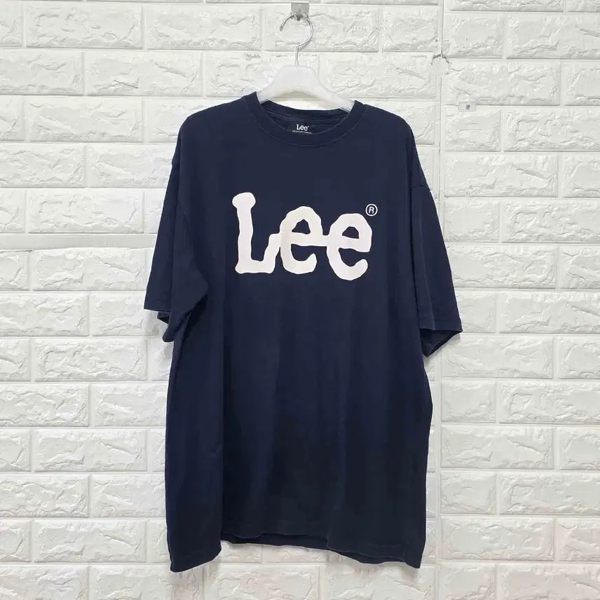 [BUNJANG] XL 21s Lee Navy Big Logo T-Shirt / XL 21s Lee 네이비 빅로고반팔티 E49