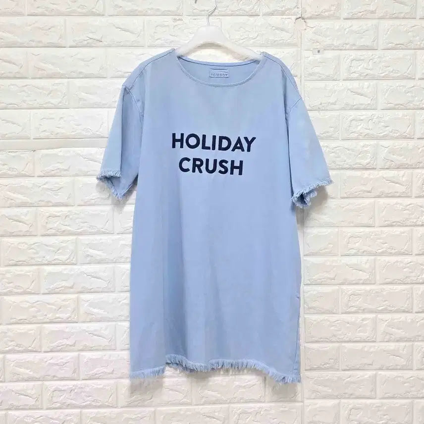 [BUNJANG] Studio Tombo Overfit Cotton Short Sleeve T-Shirt / Free 스튜디오 톰보이 오버핏 청 반팔 티 E50