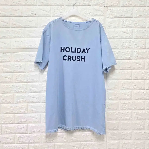 [BUNJANG] Studio Tombo Overfit Cotton Short Sleeve T-Shirt / Free 스튜디오 톰보이 오버핏 청 반팔 티 E50