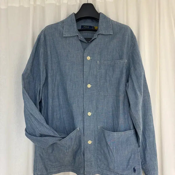 [BUNJANG] Polo Ralph Lauren Indigo Chambray Overshirt L / [폴로랄프로렌] 인디고 샴브레이 오버셔츠 L