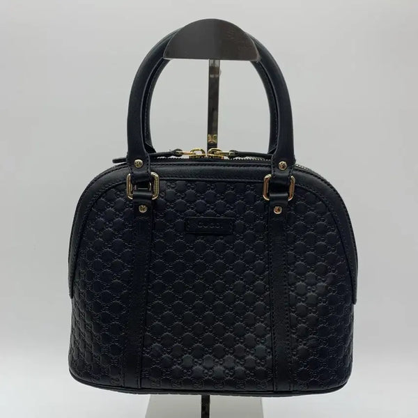 [BUNJANG] Gucci Microguccissima Mini Dome Tote Bag Black / 267002453 구찌 마이크로시마 미니 돔 토트백 블랙 449654
