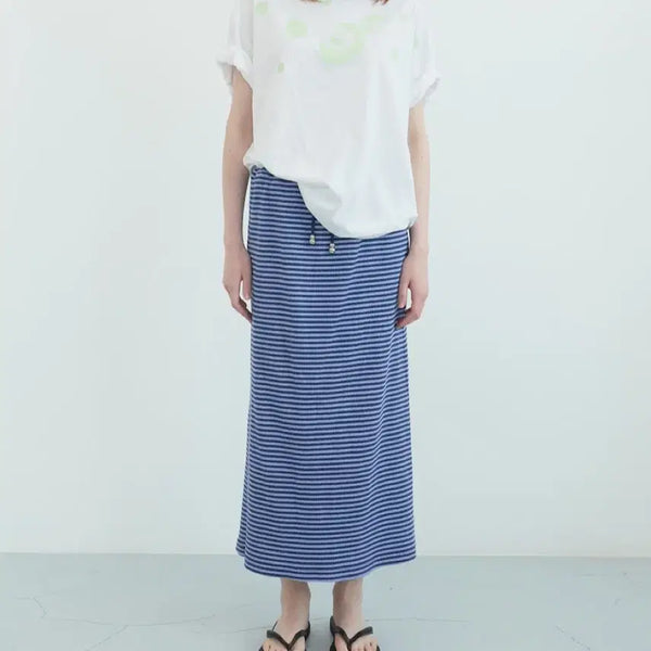 [BUNJANG] ENZO BLUES Stripe Long Skirt / 엔조블루스 스트라이프 롱 스커트