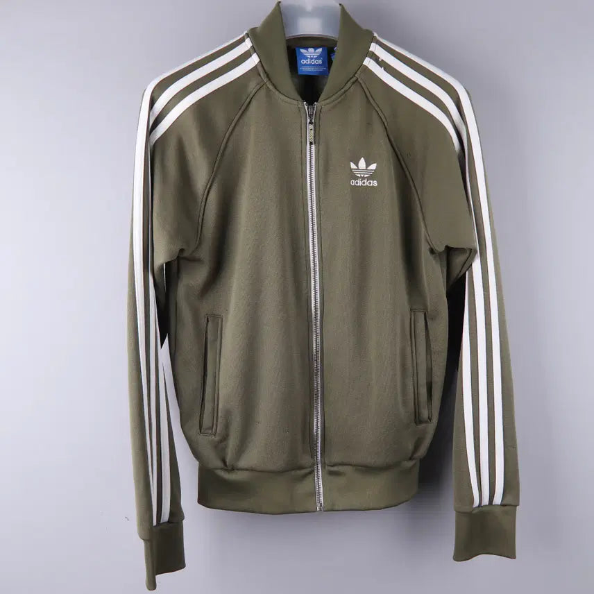 [BUNJANG] Adidas Superstar Track Top Jersey Khaki / (여성) 아디다스 슈퍼스타 트랙탑 저지 카키 (85)