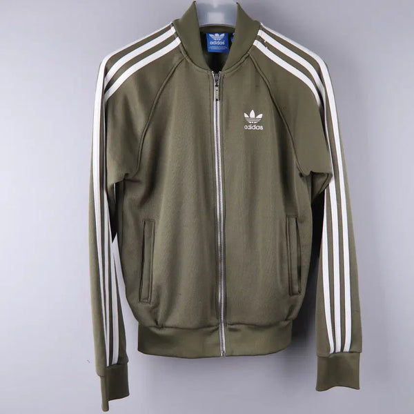 [BUNJANG] Adidas Superstar Track Top Jersey Khaki / (여성) 아디다스 슈퍼스타 트랙탑 저지 카키 (85)