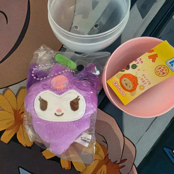 [BUNJANG] Sanrio Kuromi Fruit Mascot Keychain (Japan Authentic) / (정품)산리오 과일 누이 키링 가챠 쿠로미