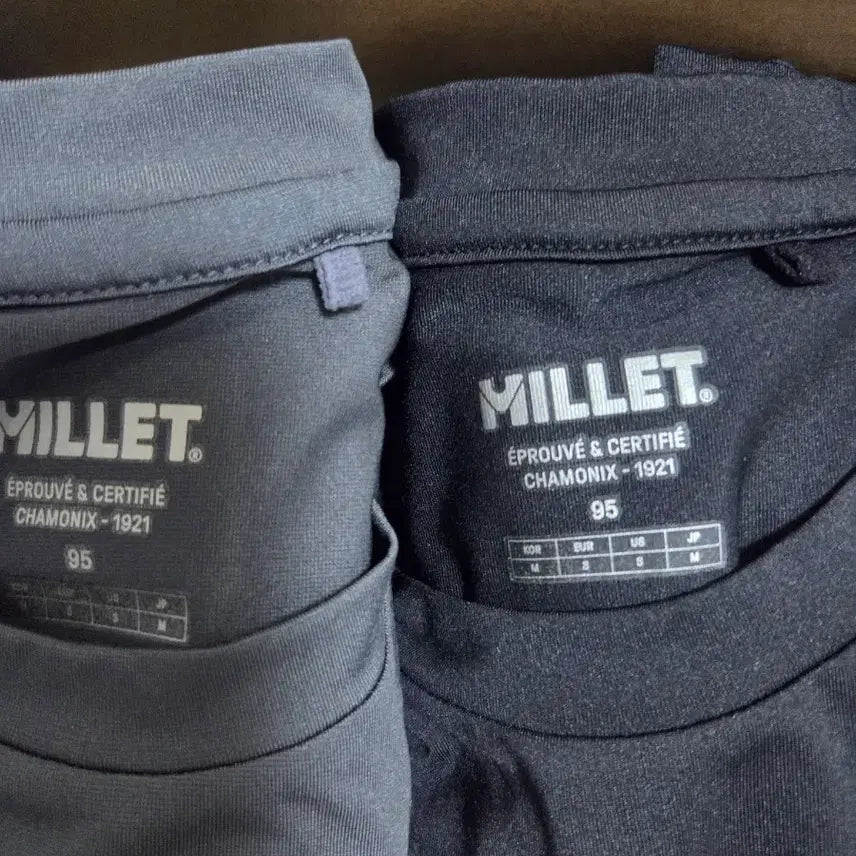 [BUNJANG] Millet Functional Half-Sleeve T-Shirts (2-Pack, Size 95) / 밀레 2벌 기능성 반팔 95