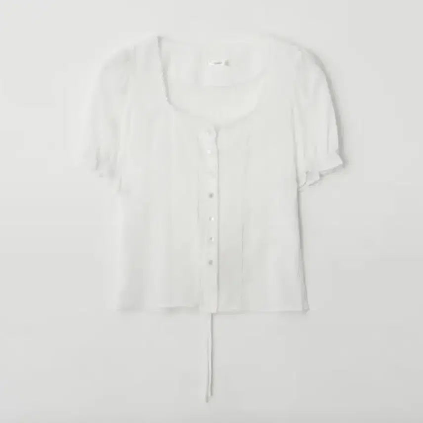 [BUNJANG] JENNIE.O Summer Pearl Blouse Ivory L / 제니오 썸머 펄 에스틱 블라우스 아이보리 L